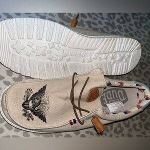 Hey Dude Shoes Loafer Sz 12 Limited Edition Boat Beach River Ocean Pool New